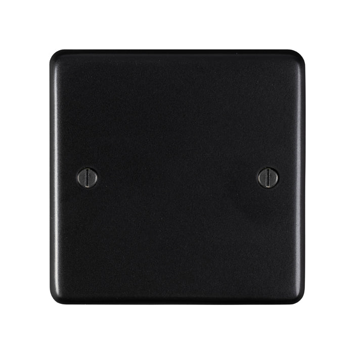 Stainless steel Single Blank Plate - Matt Black