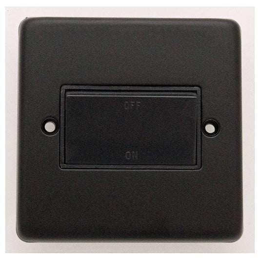 Stainless steel Fan Switch - Matt Black