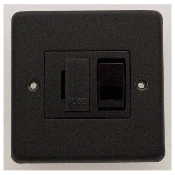 Stainless steel Switched Fuse Spur - Matt Black