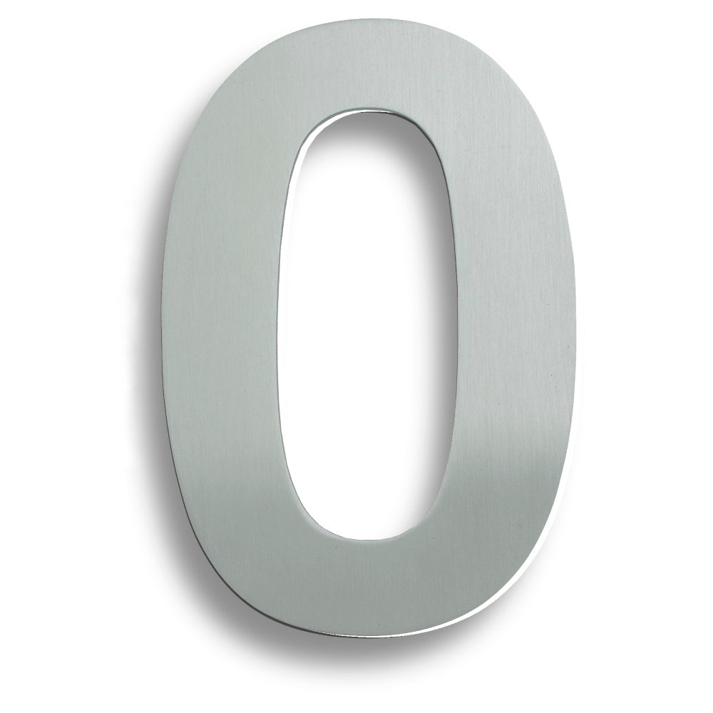 Stainless Steel 7" Numerals (0-9) (Number 0)