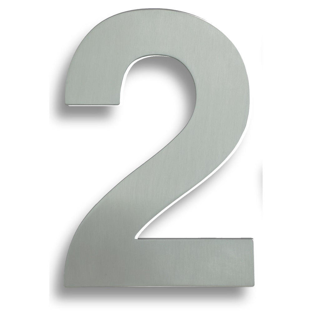 Stainless Steel 7" Numerals (0-9) (Number 2)