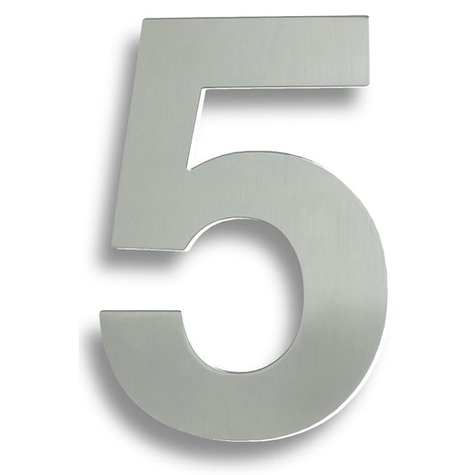 Stainless Steel 7" Numerals (0-9) (Number 5)