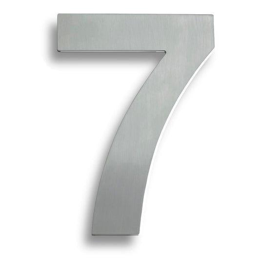 Stainless Steel 7" Numerals (0-9) (Number 7)