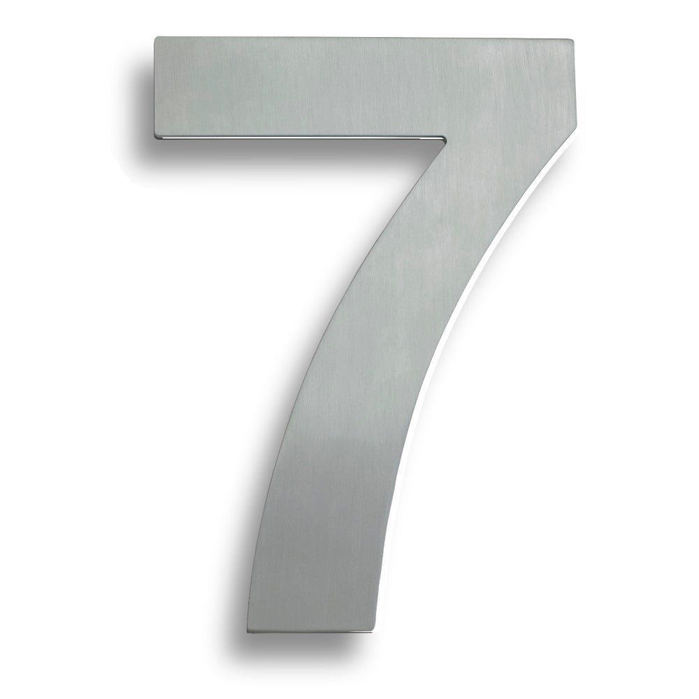 Stainless Steel 7" Numerals (0-9) (Number 7)