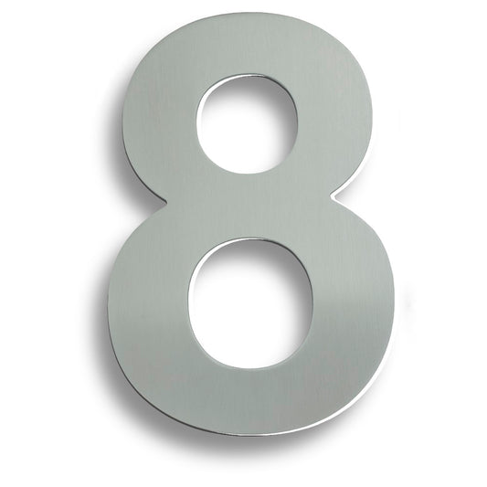 Stainless Steel 7" Numerals (0-9) (Number 8)