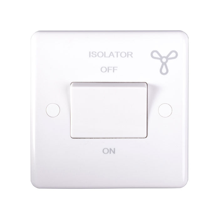 Enhance White Plastic Fan Switch - White