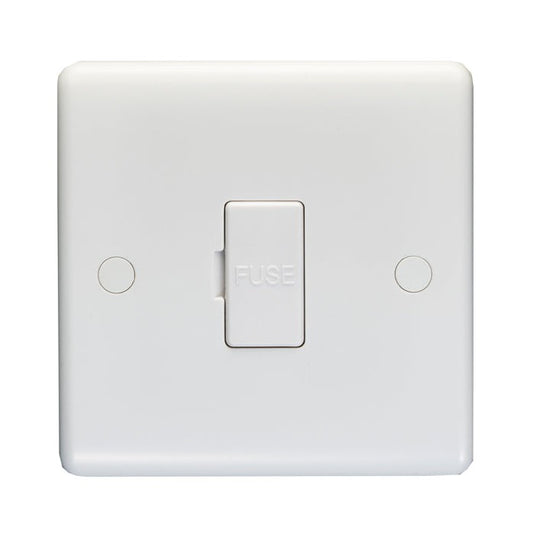 Enhance White Plastic Unswitched Fuse Spur - White