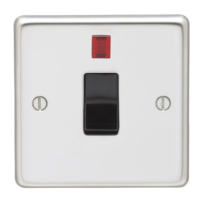 Stainless steel 20Amp Switch With Neon Indicator - Polished Stainless Steel