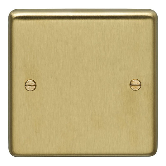 Stainless steel Single Blank Plate - Satin Brass