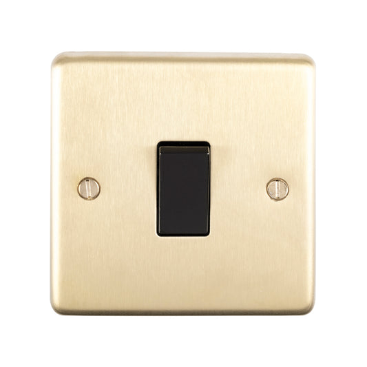 Stainless steel 1 Gang Switch - Satin Brass