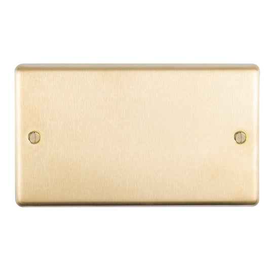 Stainless steel Double Blank Plate - Satin Brass