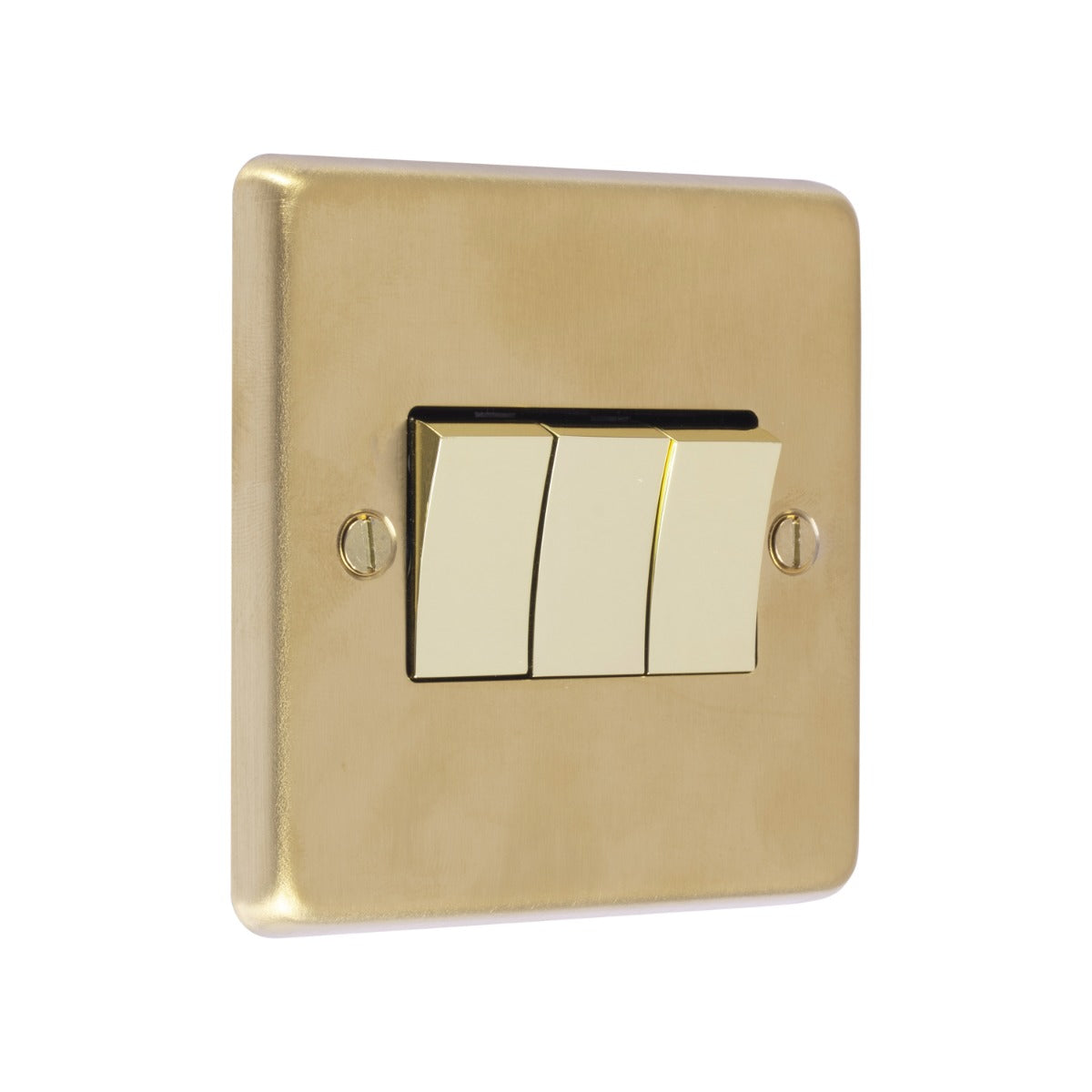 Stainless steel 3 Gang Switch - Satin Brass