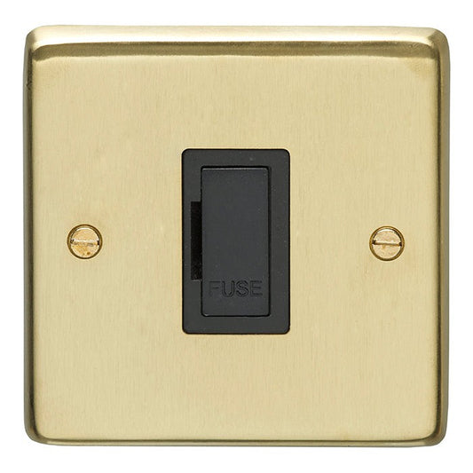 Stainless steel Unswitched Fuse Spur - Satin Brass