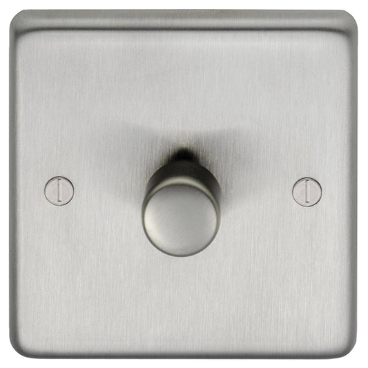 Stainless steel 1 Gang Dimmer - Satin Stainless Steel