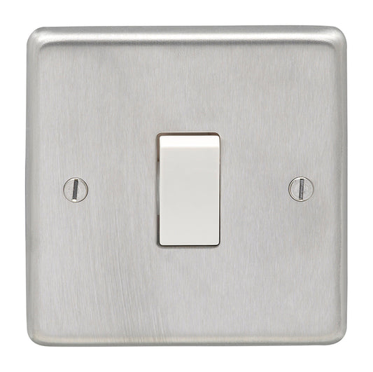 Stainless steel 1 Gang Switch - Satin Stainless Steel