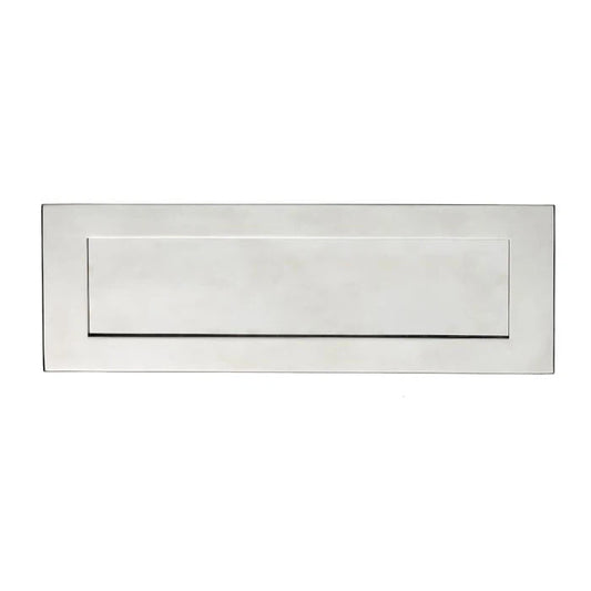 EUROSPEC letter plate - 305 x 104 x 3mm - bolt through fixing

 - satin stainless steel - 305x104x3