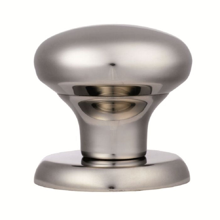 EUROSPEC round centre door knob - 70mm dia. - bolt through fixing

 - satin stainless steel -