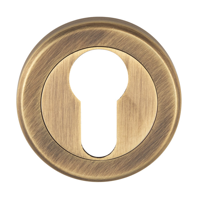 Serozzetta Euro Profile Escutcheon Antique Brass