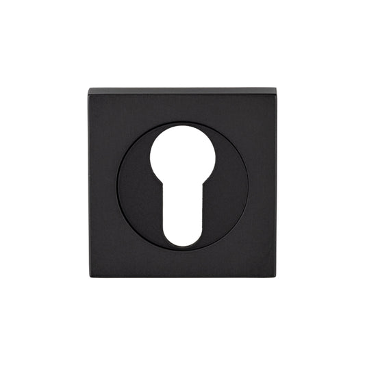 Serozzetta Square Euro Profile Escutcheon Matt Black