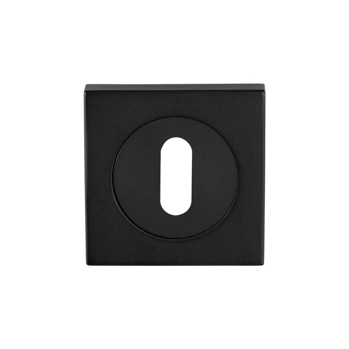 Serozzetta Square Standard Lock Escutcheon Matt Black