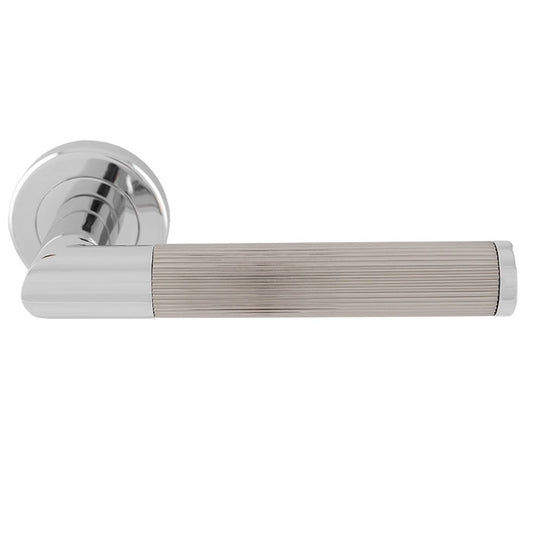 Serozzetta Trend Lines Lever On rose Polish Chrome / Satin Nickel Duel FInish