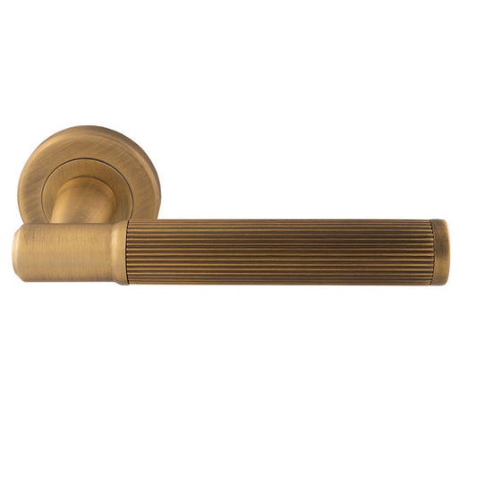 Serozzetta Image Lines Lever On rose Antique Brass