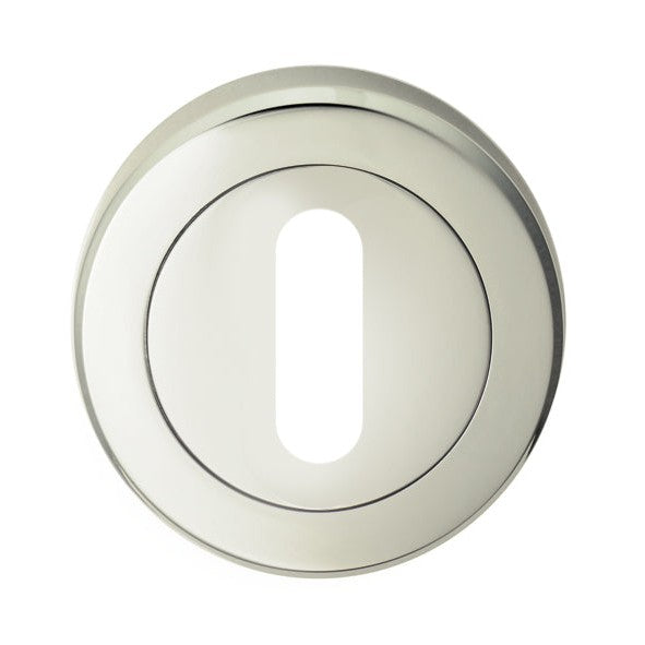 Serozzetta Standard Lock Profile Escutcheon Polished Nickel