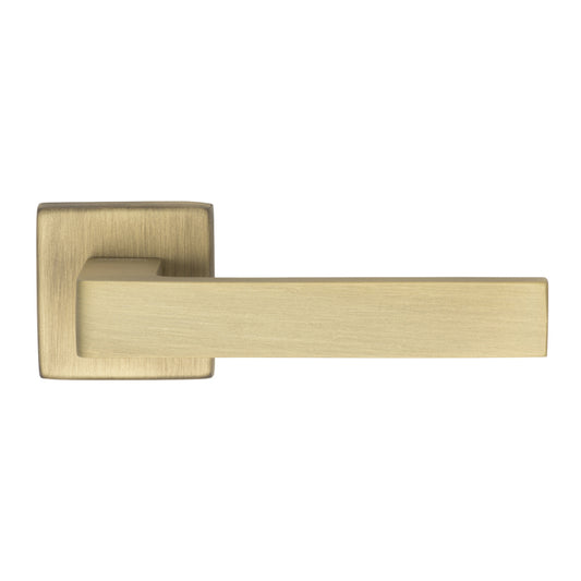 Techna Lever on Square Rose Antique Brass