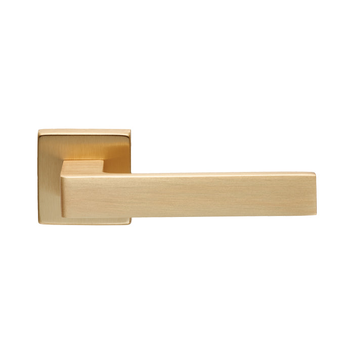 Techna Lever on Square Rose Satin Brass