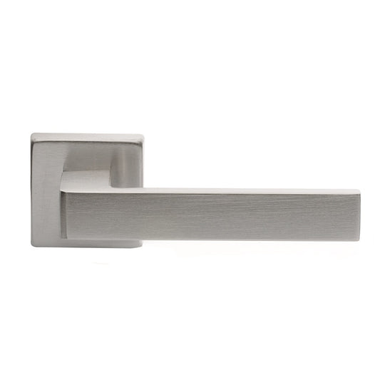 Techna Lever on Square Rose Satin Chrome